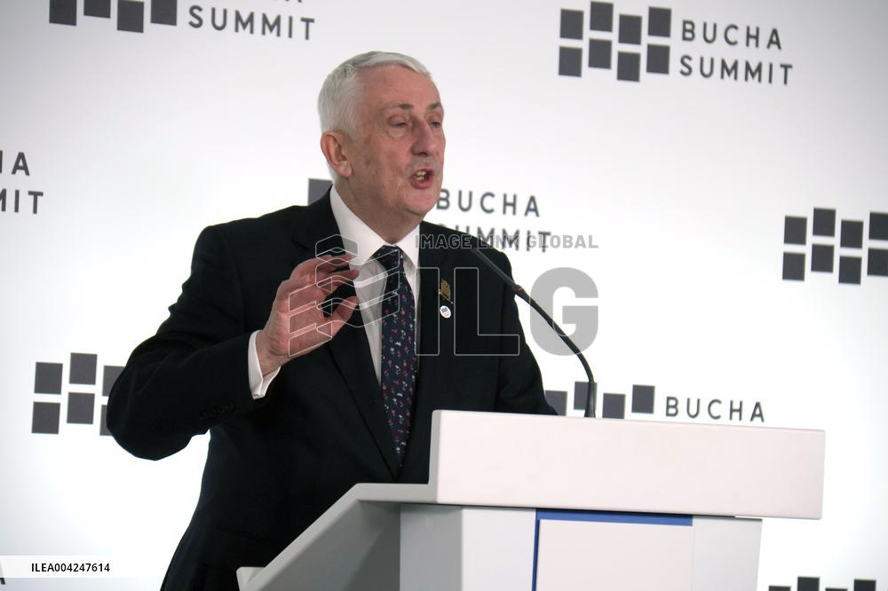 Briefing of Sir Lindsay Hoyle at Bucha Summit 2025