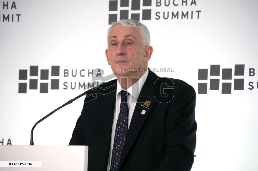 Briefing of Sir Lindsay Hoyle at Bucha Summit 2025