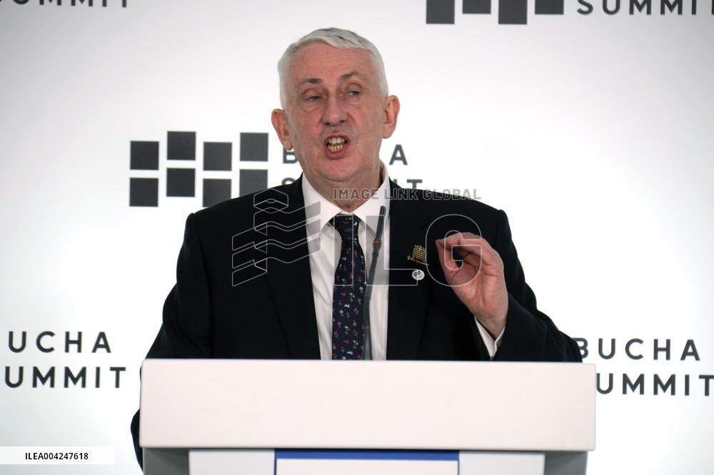 Briefing of Sir Lindsay Hoyle at Bucha Summit 2025