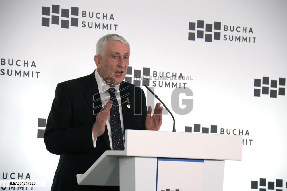 Briefing of Sir Lindsay Hoyle at Bucha Summit 2025
