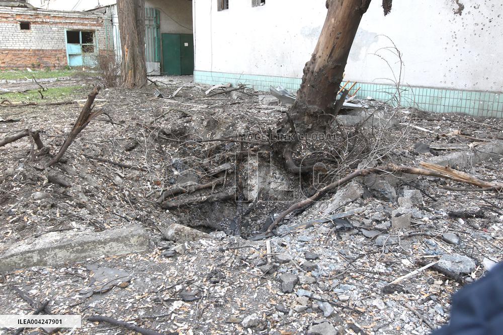 Aftermath of Russian drone strike on Dnipro