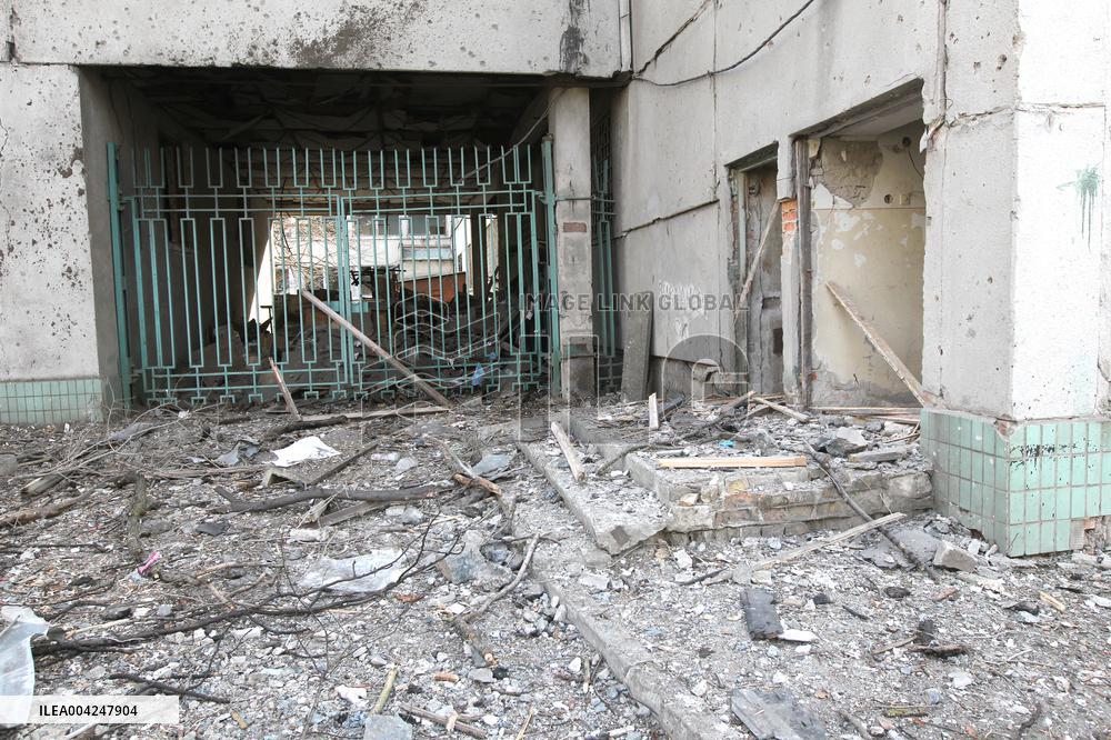 Aftermath of Russian drone strike on Dnipro