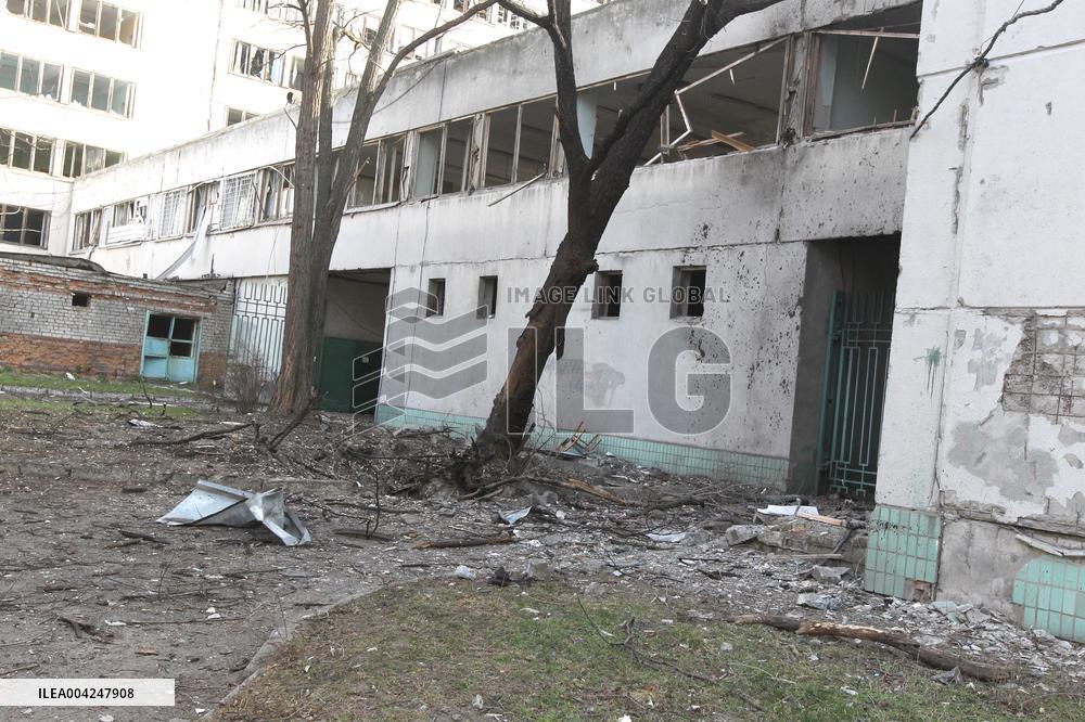 Aftermath of Russian drone strike on Dnipro