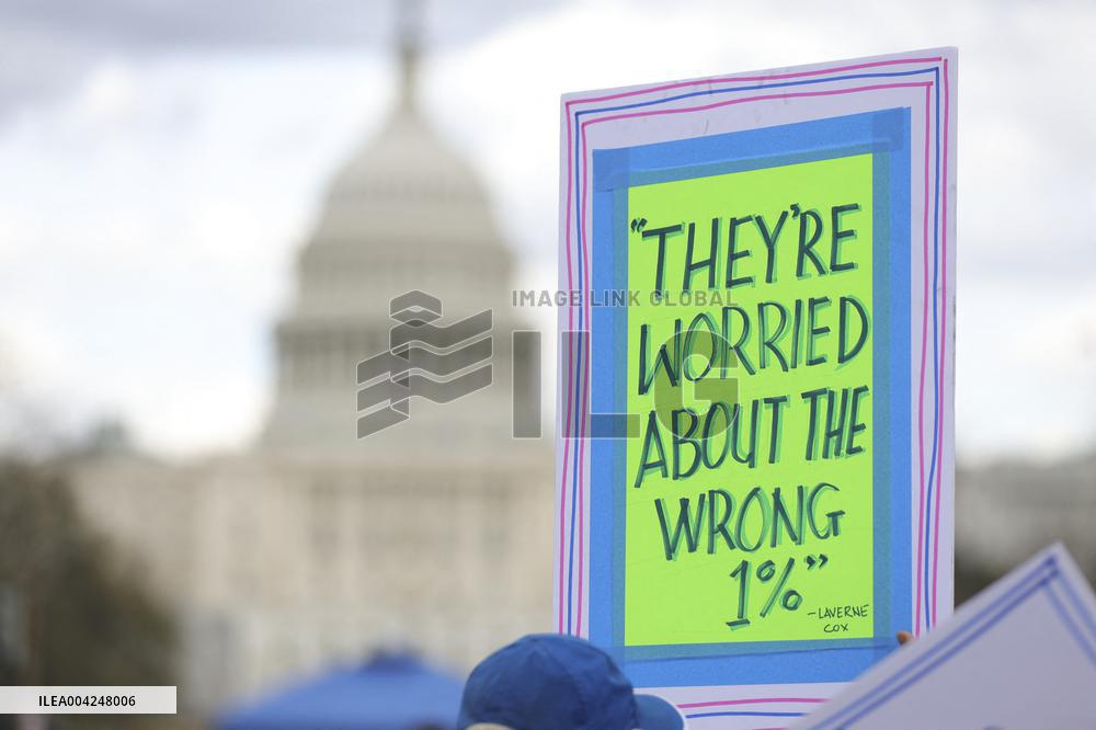 Trans Day of Visibility Rally Near US Capitol