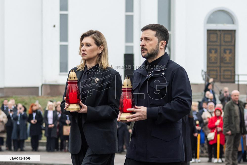 Volodymyr Zelensky and First Lady Commemorate Buchas Liberation Anniversary - Bucha