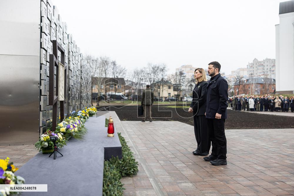 Volodymyr Zelensky and First Lady Commemorate Buchas Liberation Anniversary - Bucha