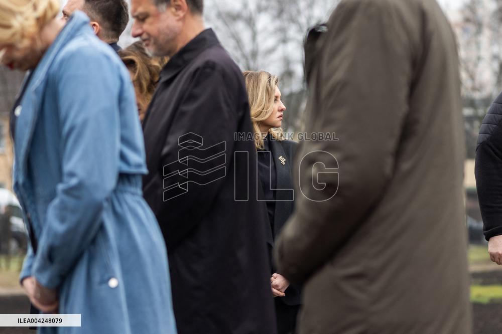 Volodymyr Zelensky and First Lady Commemorate Buchas Liberation Anniversary - Bucha