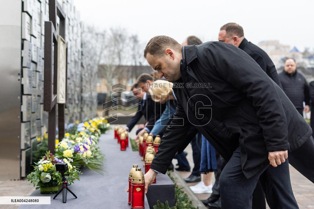 Volodymyr Zelensky and First Lady Commemorate Buchas Liberation Anniversary - Bucha