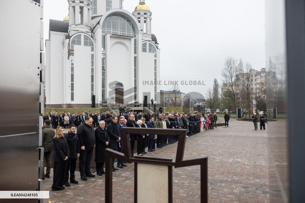 Volodymyr Zelensky and First Lady Commemorate Buchas Liberation Anniversary - Bucha