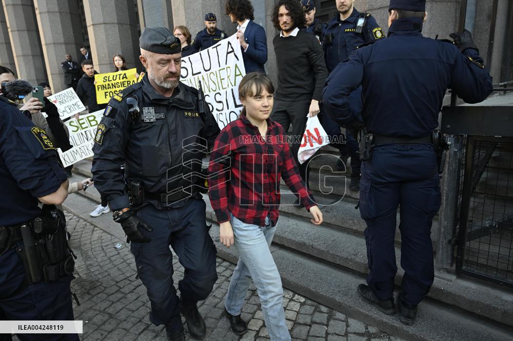 SWEDEN THUNBERG POLICE