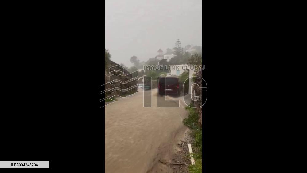 Greece: Severe Storms Batter Cyclades, Triggering Flooding