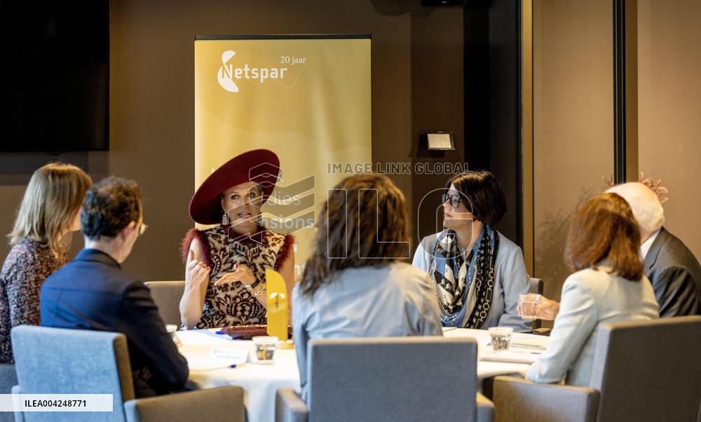 Queen Maxima At Netspar Pension And Science Anniversary Congress - The Hague