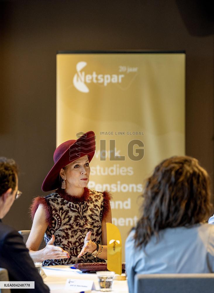 Queen Maxima At Netspar Pension And Science Anniversary Congress - The Hague