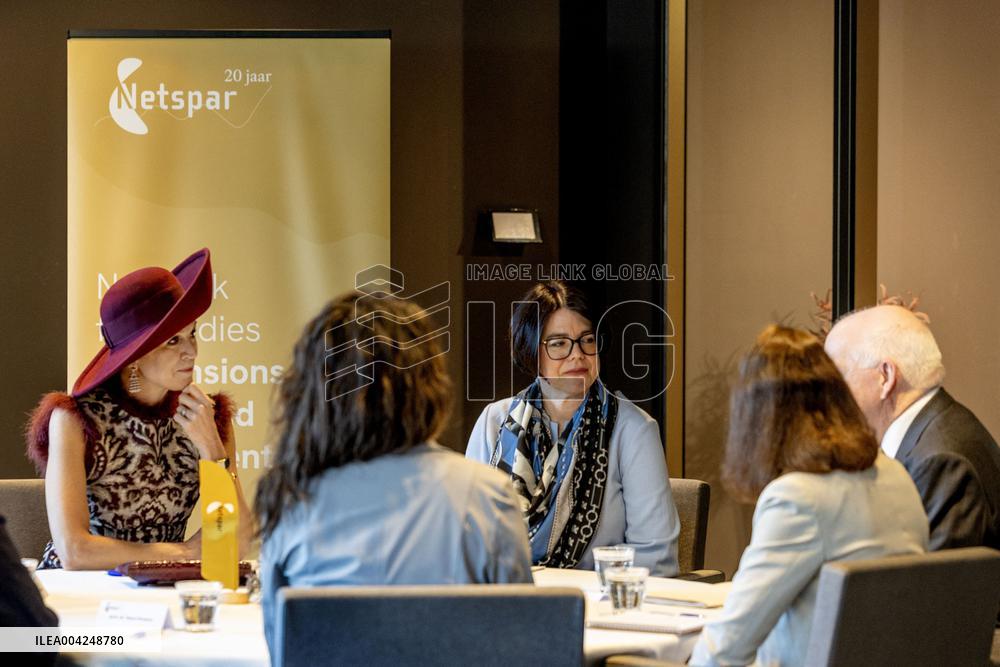 Queen Maxima At Netspar Pension And Science Anniversary Congress - The Hague