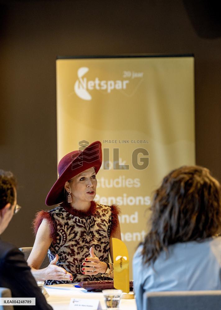 Queen Maxima At Netspar Pension And Science Anniversary Congress - The Hague