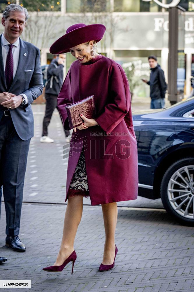 Queen Maxima At Netspar Pension And Science Anniversary Congress - The Hague