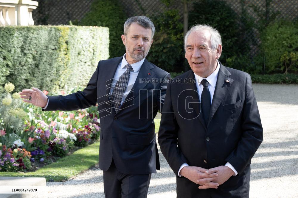 King Of Denmark Received By Francois Bayrou - Paris