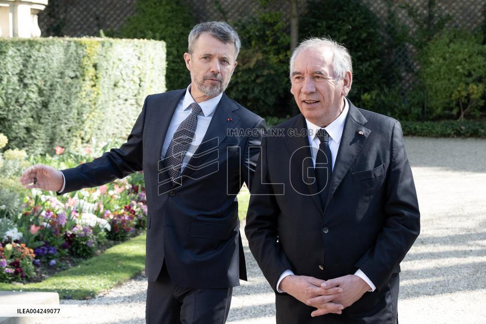 King Of Denmark Received By Francois Bayrou - Paris