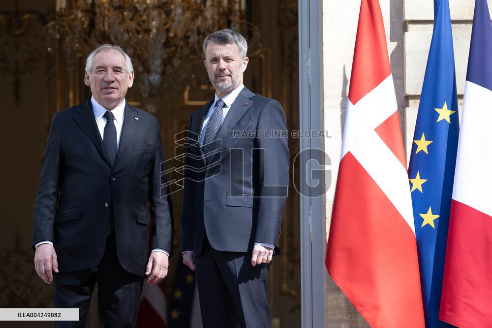 King Of Denmark Received By Francois Bayrou - Paris