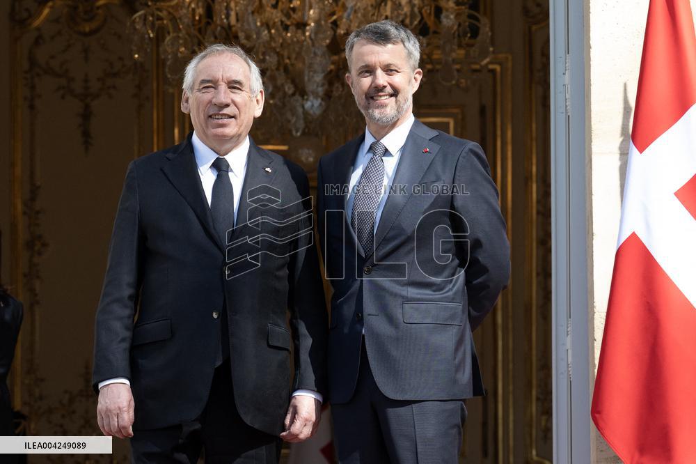 King Of Denmark Received By Francois Bayrou - Paris