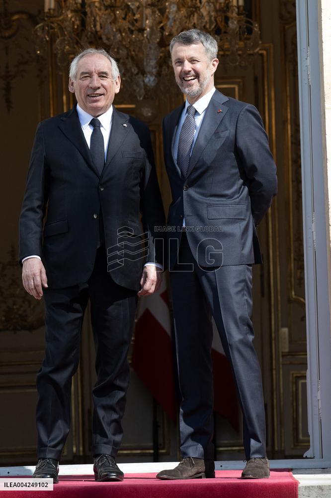 King Of Denmark Received By Francois Bayrou - Paris