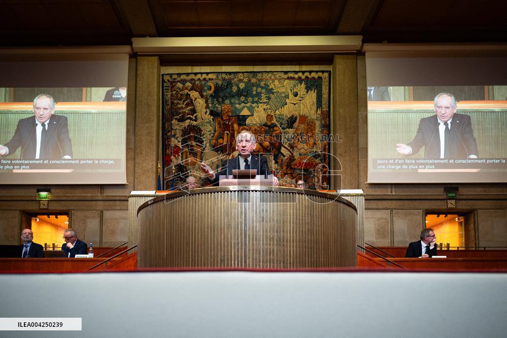 PM Bayrou At EESC Plenary Session - Paris