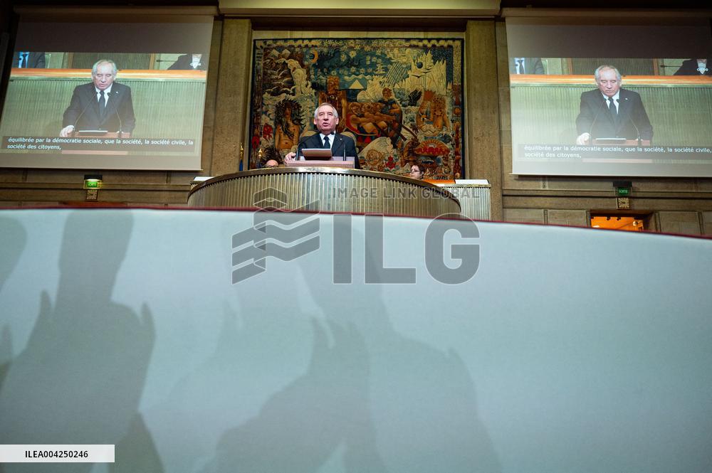PM Bayrou At EESC Plenary Session - Paris