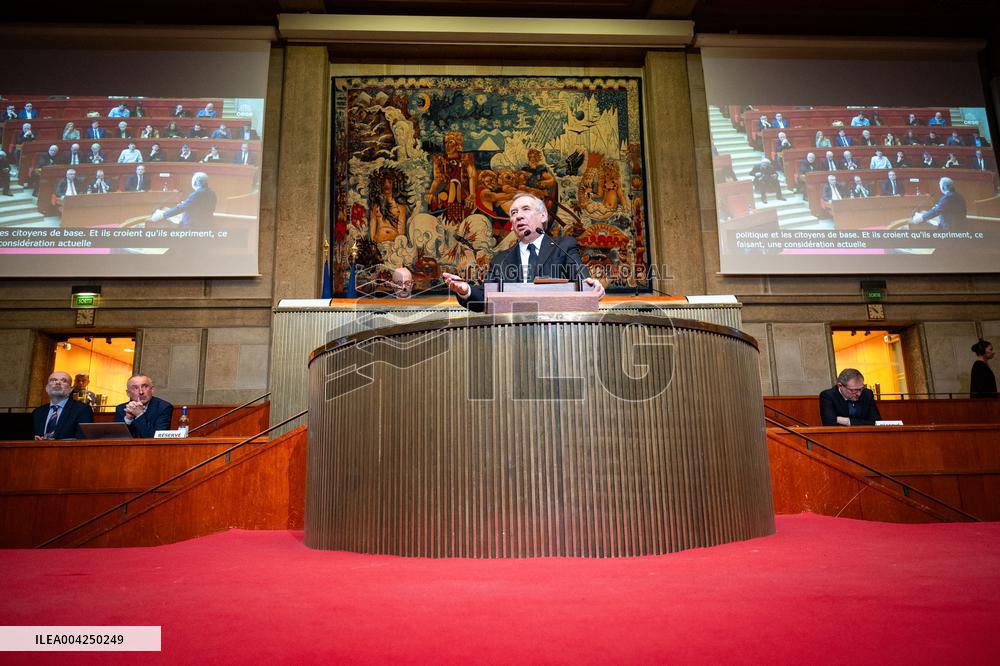 PM Bayrou At EESC Plenary Session - Paris