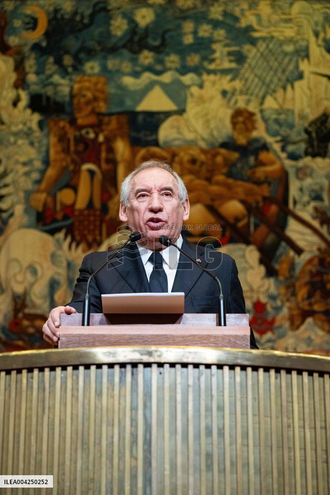 PM Bayrou At EESC Plenary Session - Paris