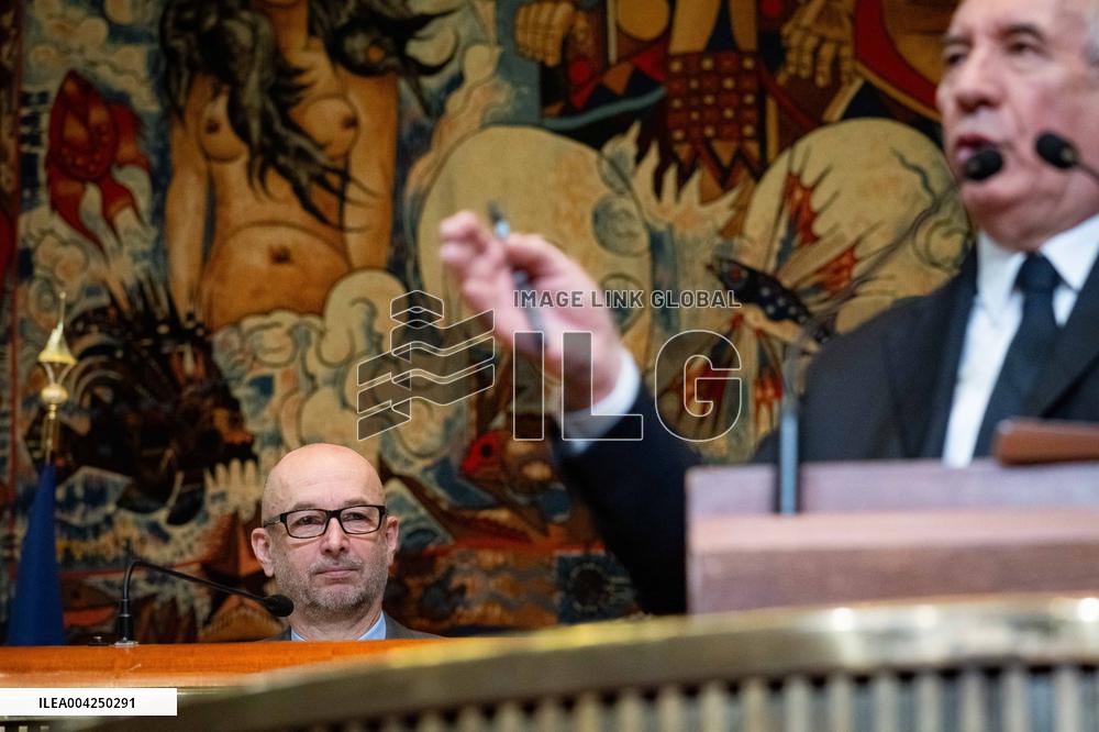 PM Bayrou At EESC Plenary Session - Paris