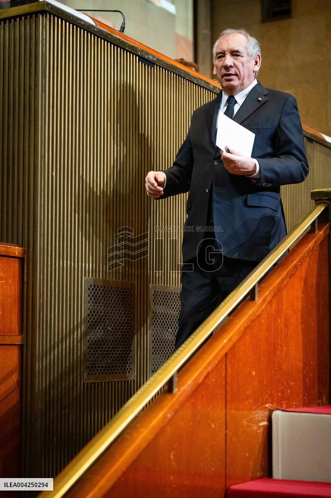 PM Bayrou At EESC Plenary Session - Paris