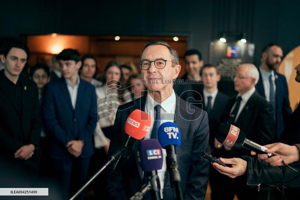 Bruno Retailleau meeting for the presidency of the Les Republicans group - Paris AJ