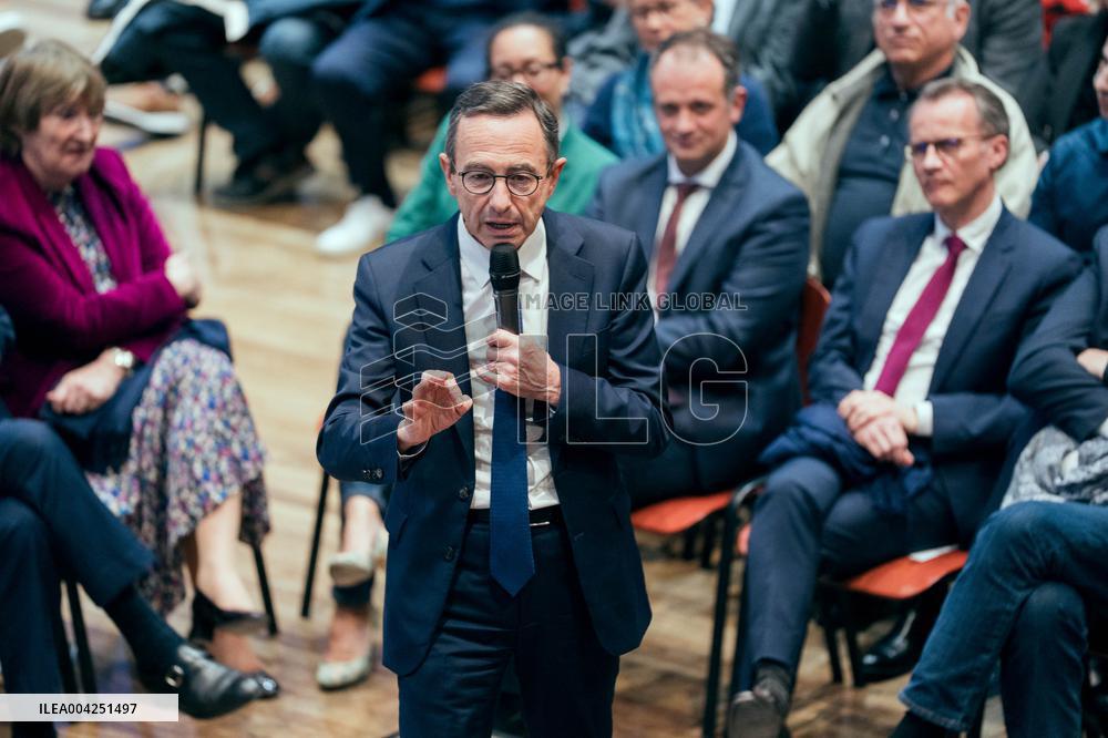 Bruno Retailleau meeting for the presidency of the Les Republicans group - Paris AJ