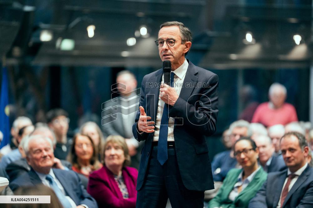 Bruno Retailleau meeting for the presidency of the Les Republicans group - Paris AJ