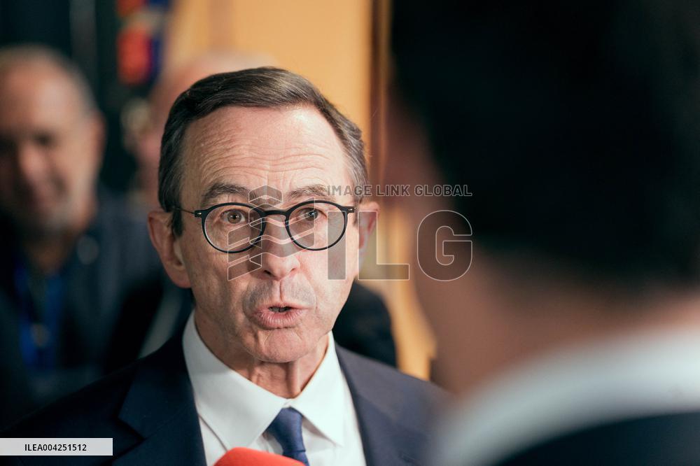 Bruno Retailleau meeting for the presidency of the Les Republicans group - Paris AJ