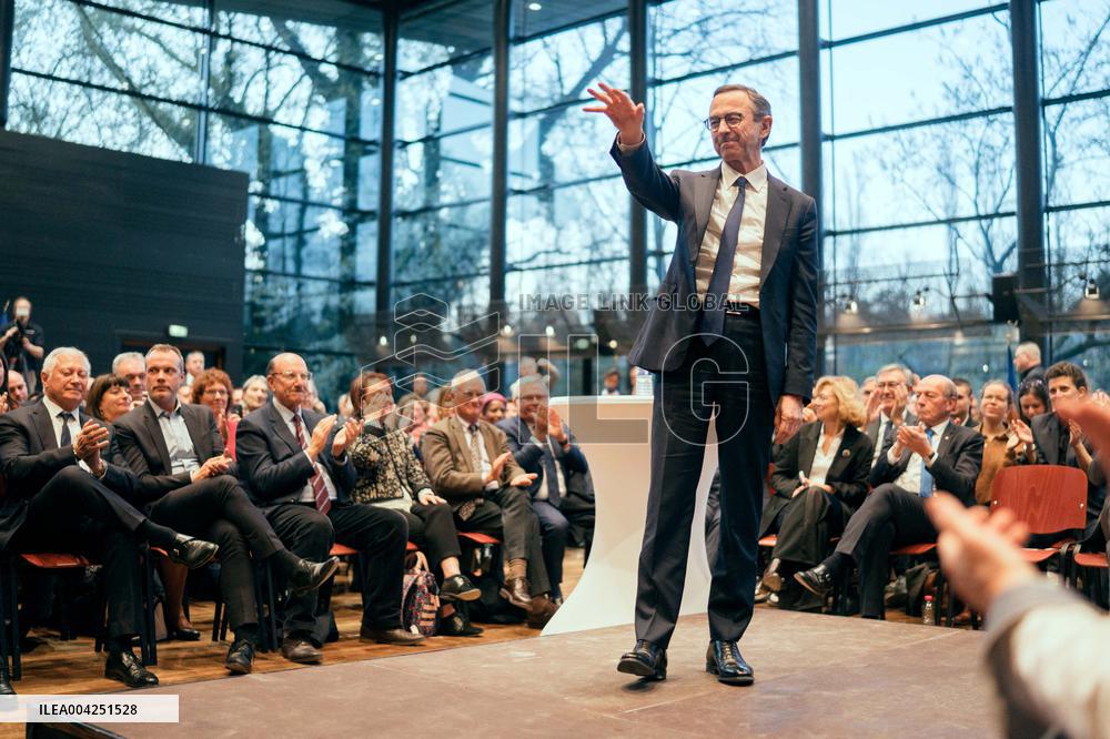 Bruno Retailleau meeting for the presidency of the Les Republicans group - Paris AJ