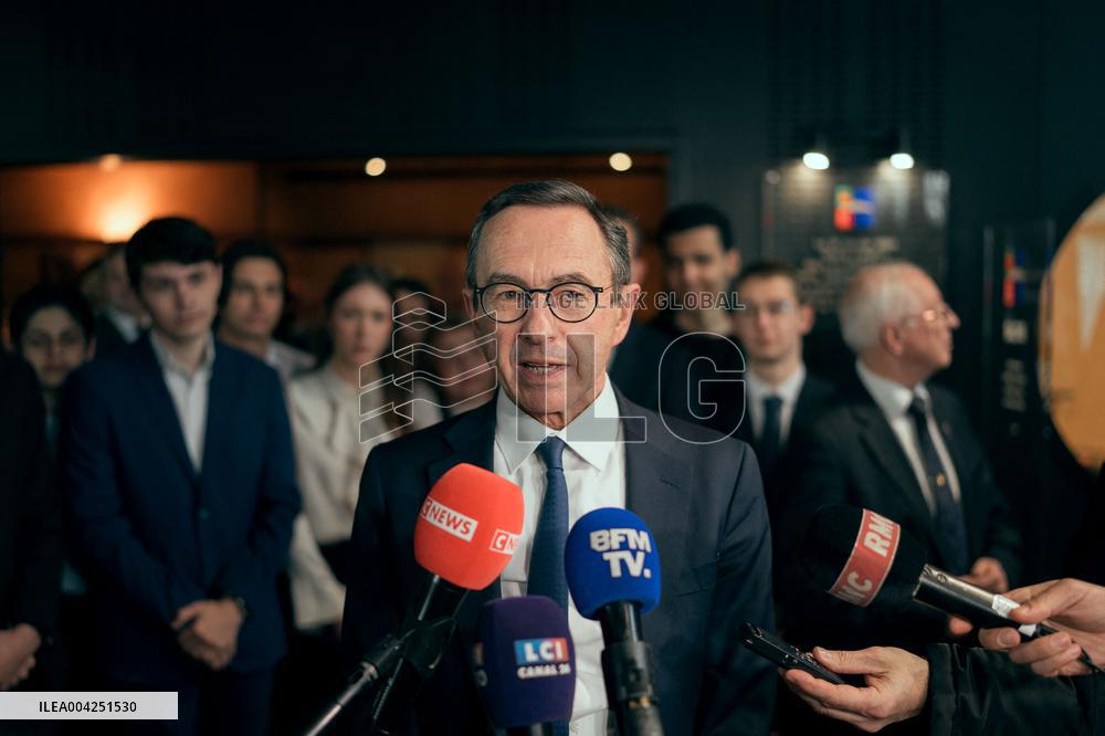 Bruno Retailleau meeting for the presidency of the Les Republicans group - Paris AJ