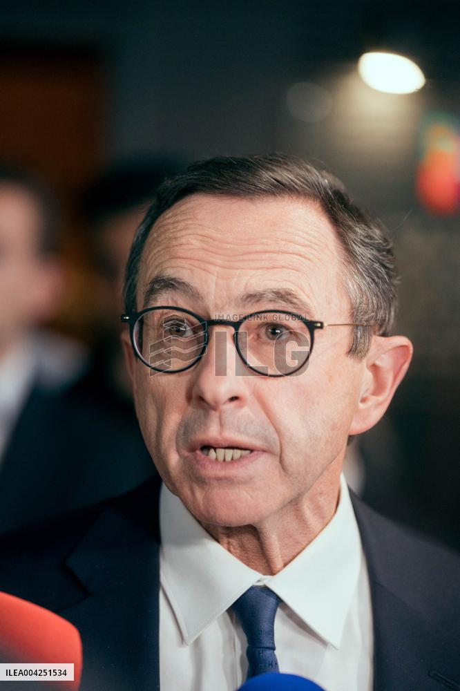 Bruno Retailleau meeting for the presidency of the Les Republicans group - Paris AJ