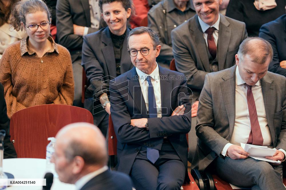 Bruno Retailleau meeting for the presidency of the Les Republicans group - Paris AJ