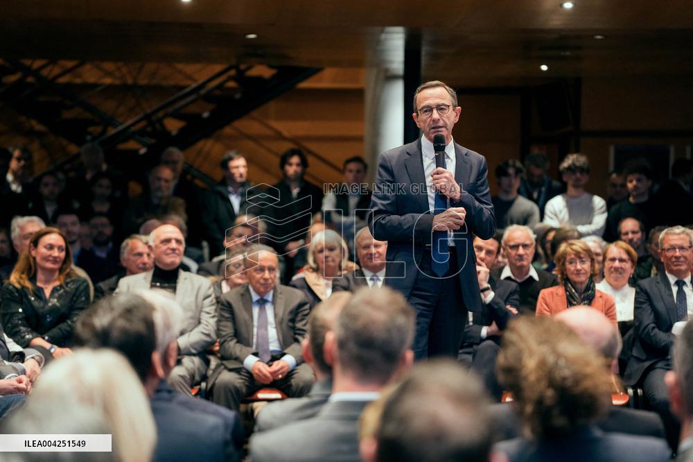 Bruno Retailleau meeting for the presidency of the Les Republicans group - Paris AJ