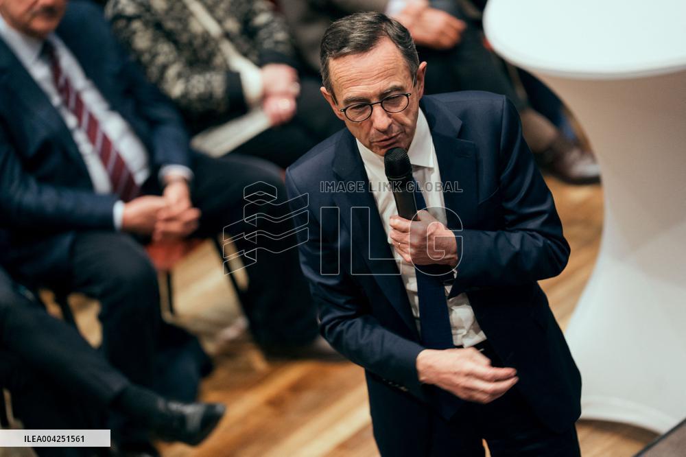 Bruno Retailleau meeting for the presidency of the Les Republicans group - Paris AJ