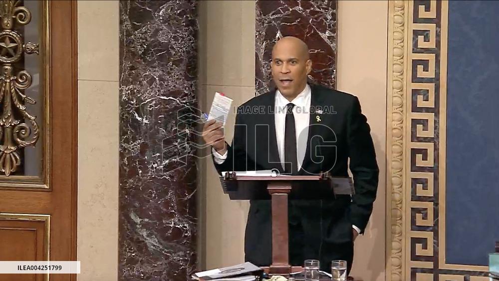 US Senator Cory Booker Marathon Speech