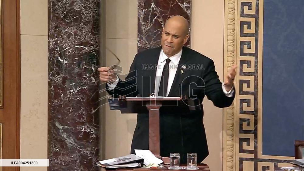 US Senator Cory Booker Marathon Speech