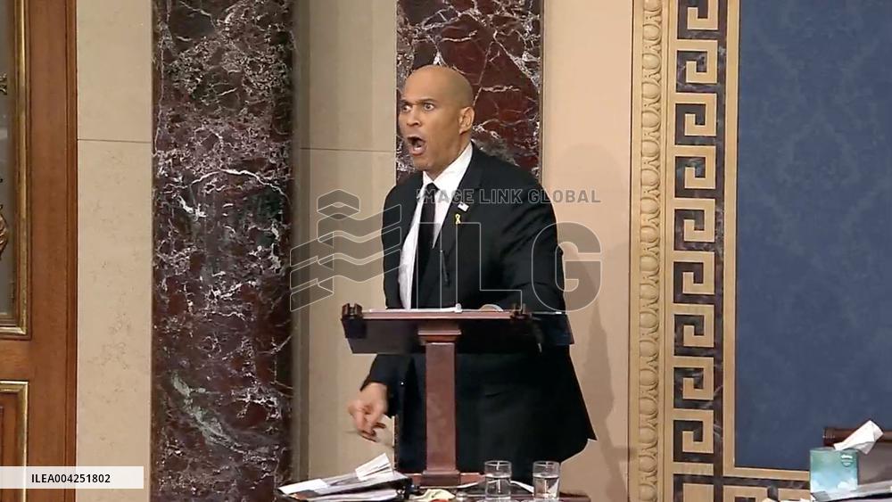 US Senator Cory Booker Marathon Speech