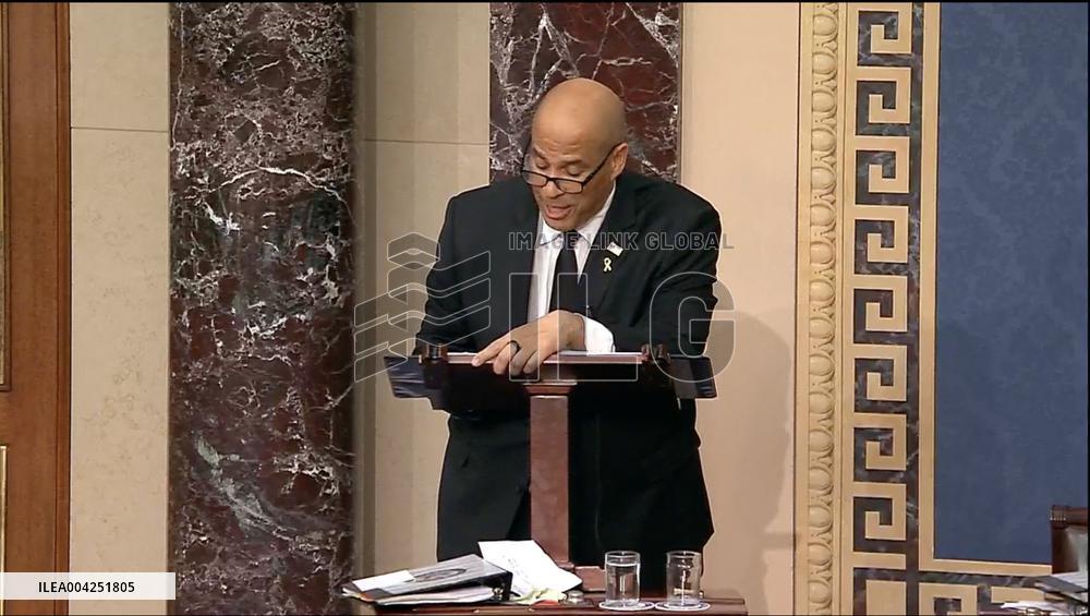 US Senator Cory Booker Marathon Speech