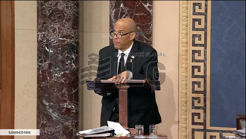 US Senator Cory Booker Marathon Speech