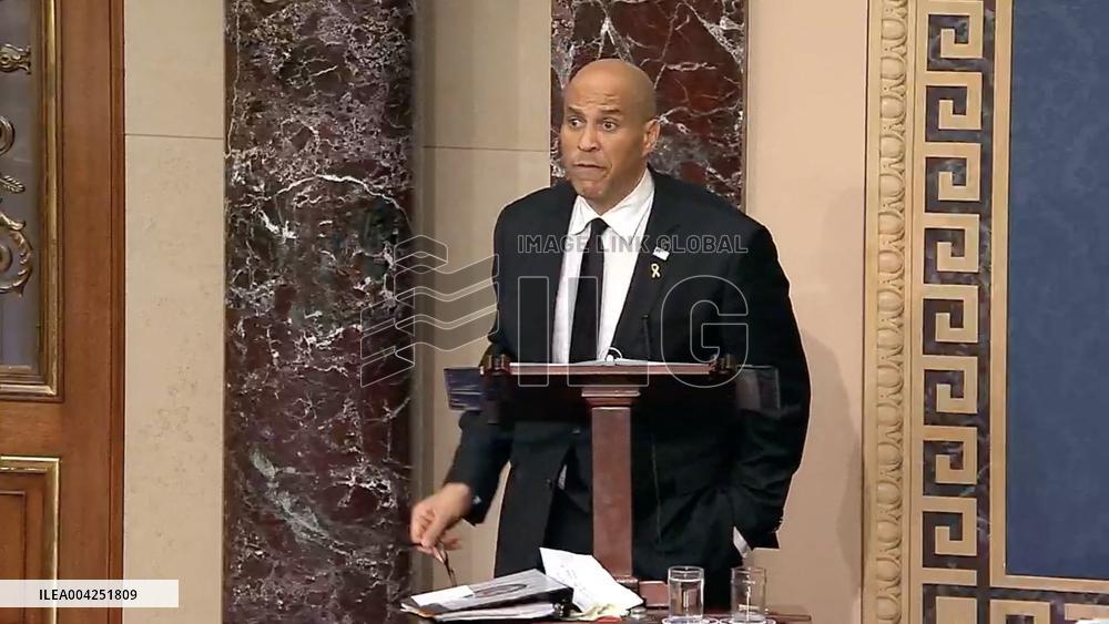 US Senator Cory Booker Marathon Speech