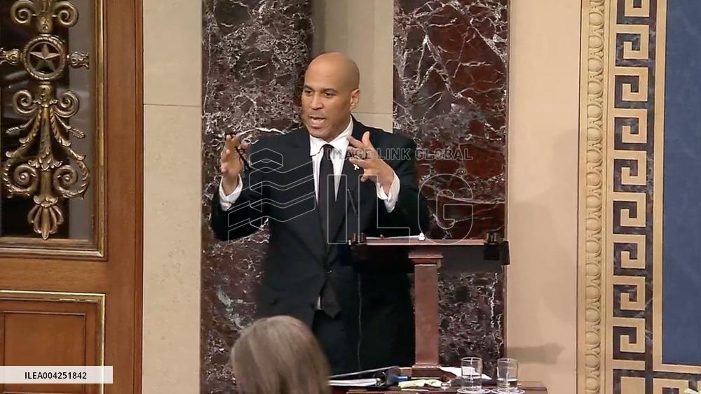 US Senator Cory Booker Marathon Speech