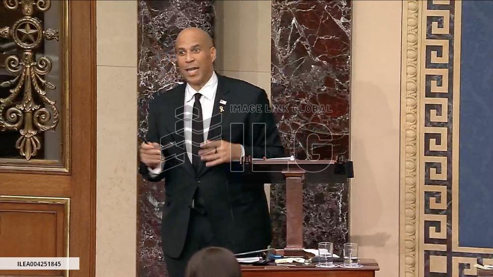 US Senator Cory Booker Marathon Speech