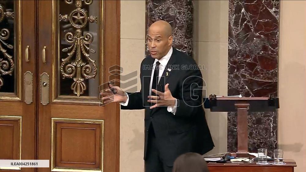 US Senator Cory Booker Marathon Speech